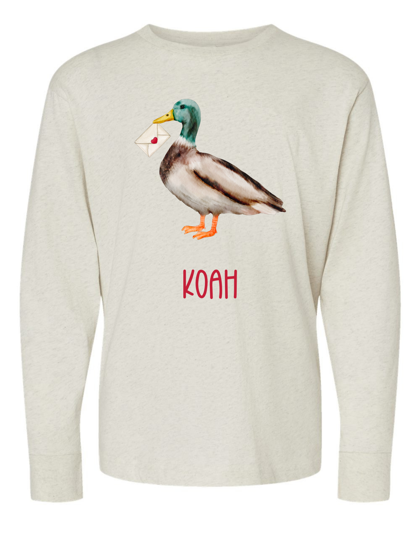 Valentine's Day Duck Long Sleeve Specialty Tee