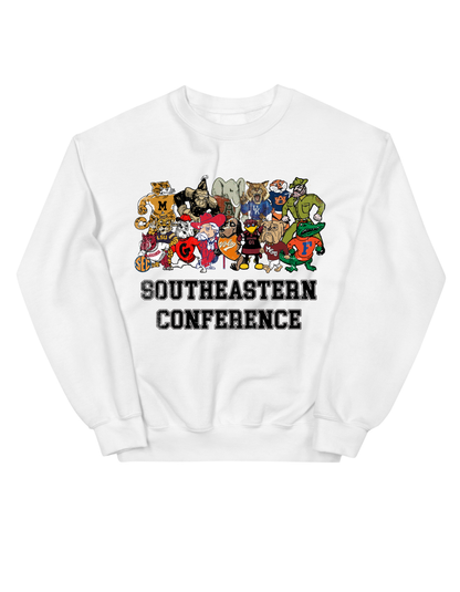Original Vintage SEC College Mascots Graphic Sweatshirt