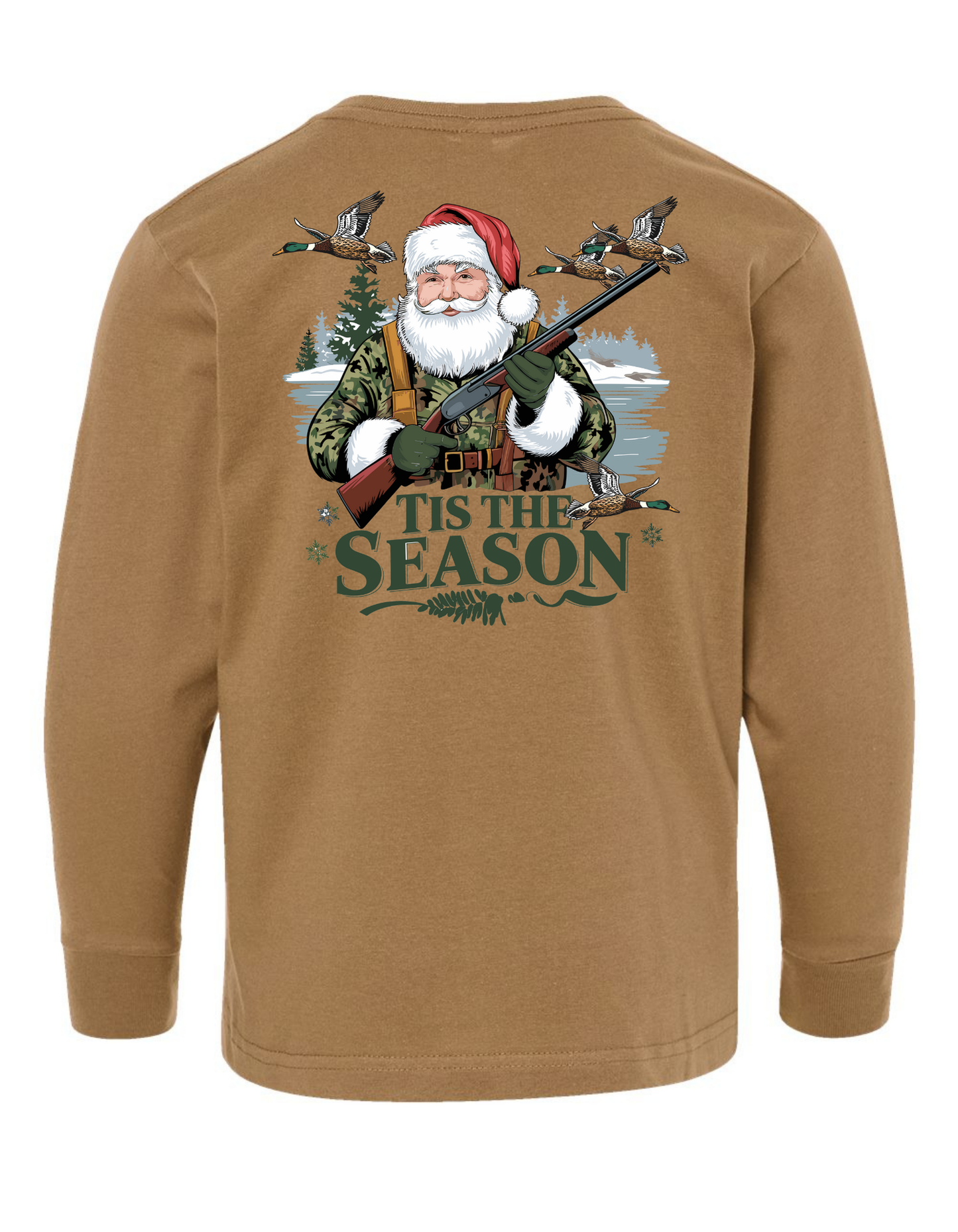 Duck Hunting Santa Long Sleeve Specialty Tee