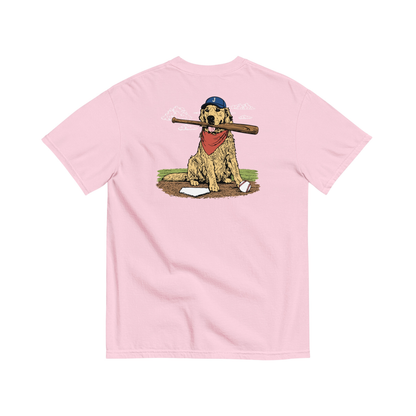 Jax and James Ballpark Buddy Pocket Tee Light Pink Southern Lifestyle Apparel