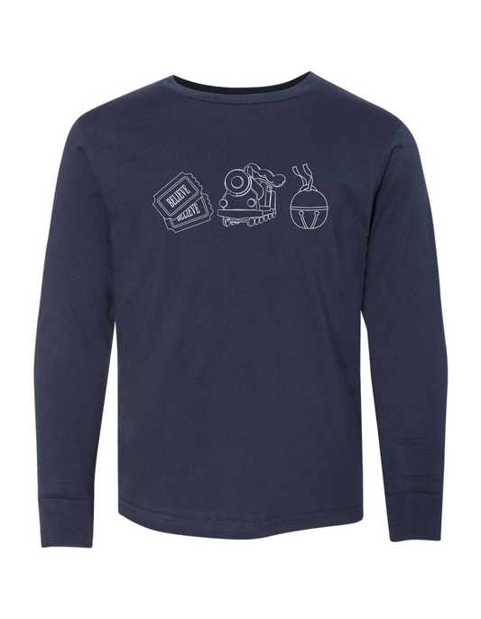 Simple Polar Express Long Sleeve  Specialty Tee