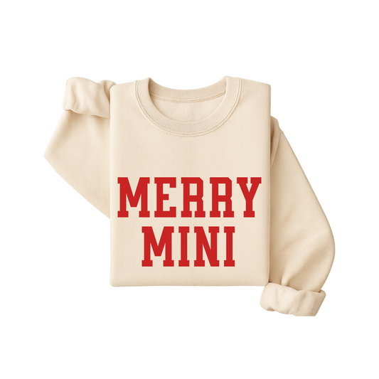 Merry Mini Christmas Sweatshirt (Optional Personalization)