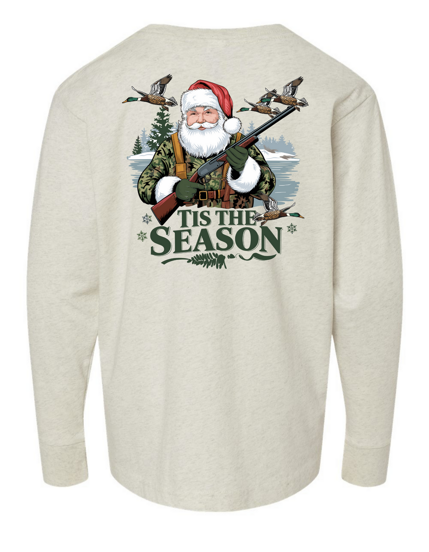 Duck Hunting Santa Long Sleeve Specialty Tee