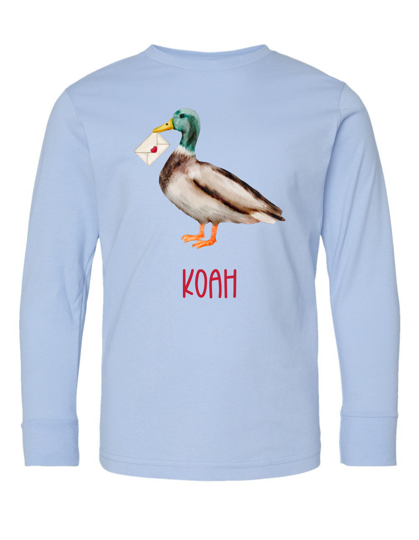 Valentine's Day Duck Long Sleeve Specialty Tee