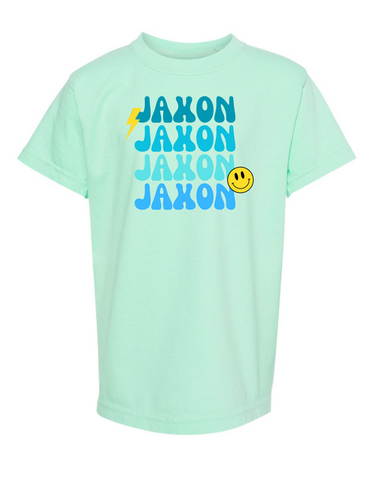 Custom Mint Smiley Comfort Color Tee