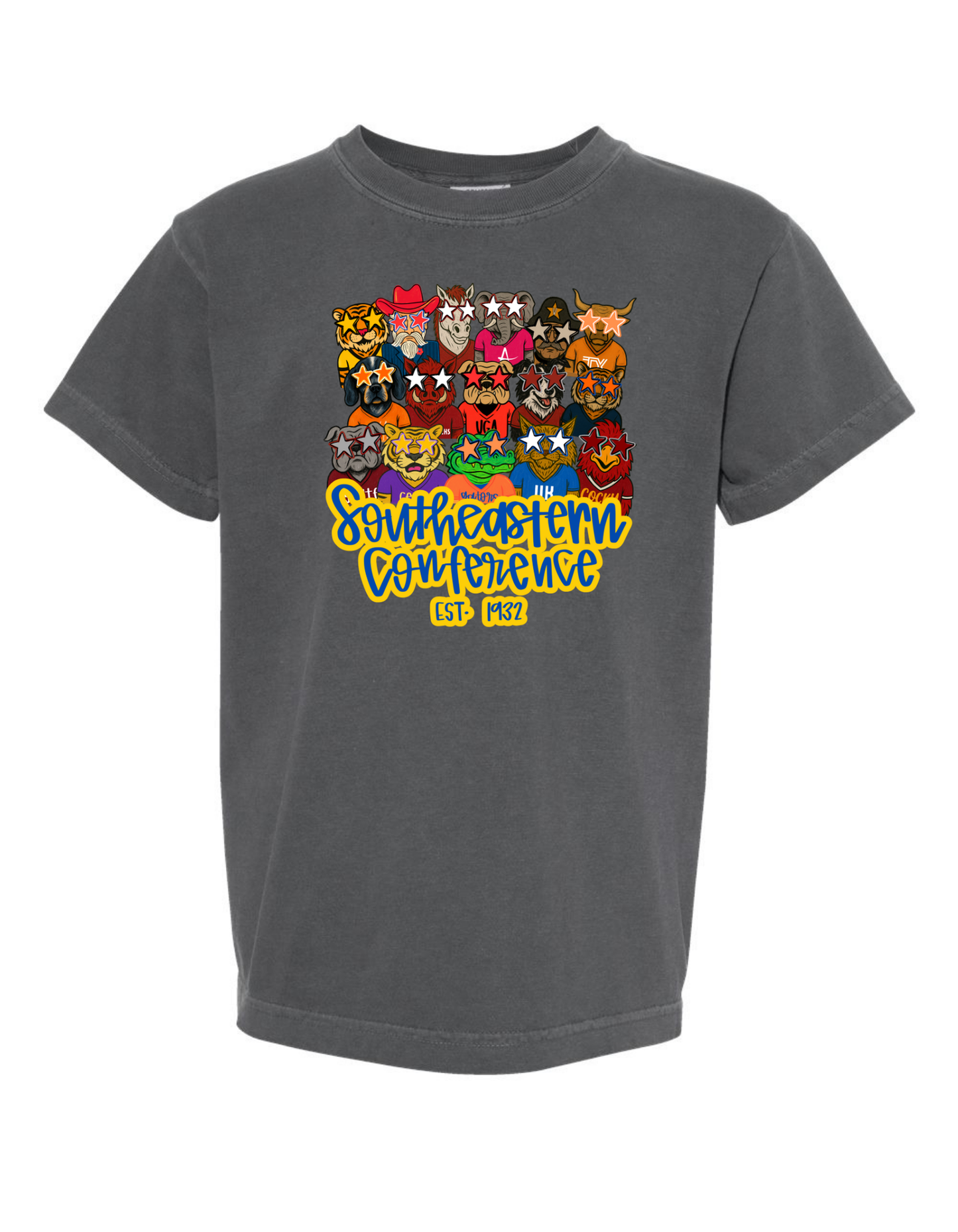 Trendy SEC Mascots Color Tee