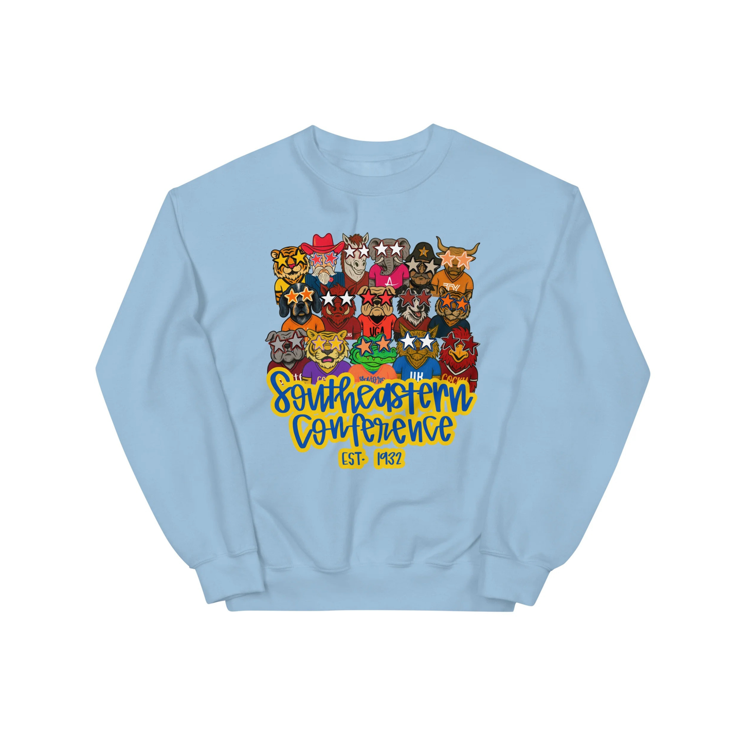 Trendy SEC Mascots Graphic Sweatshirt