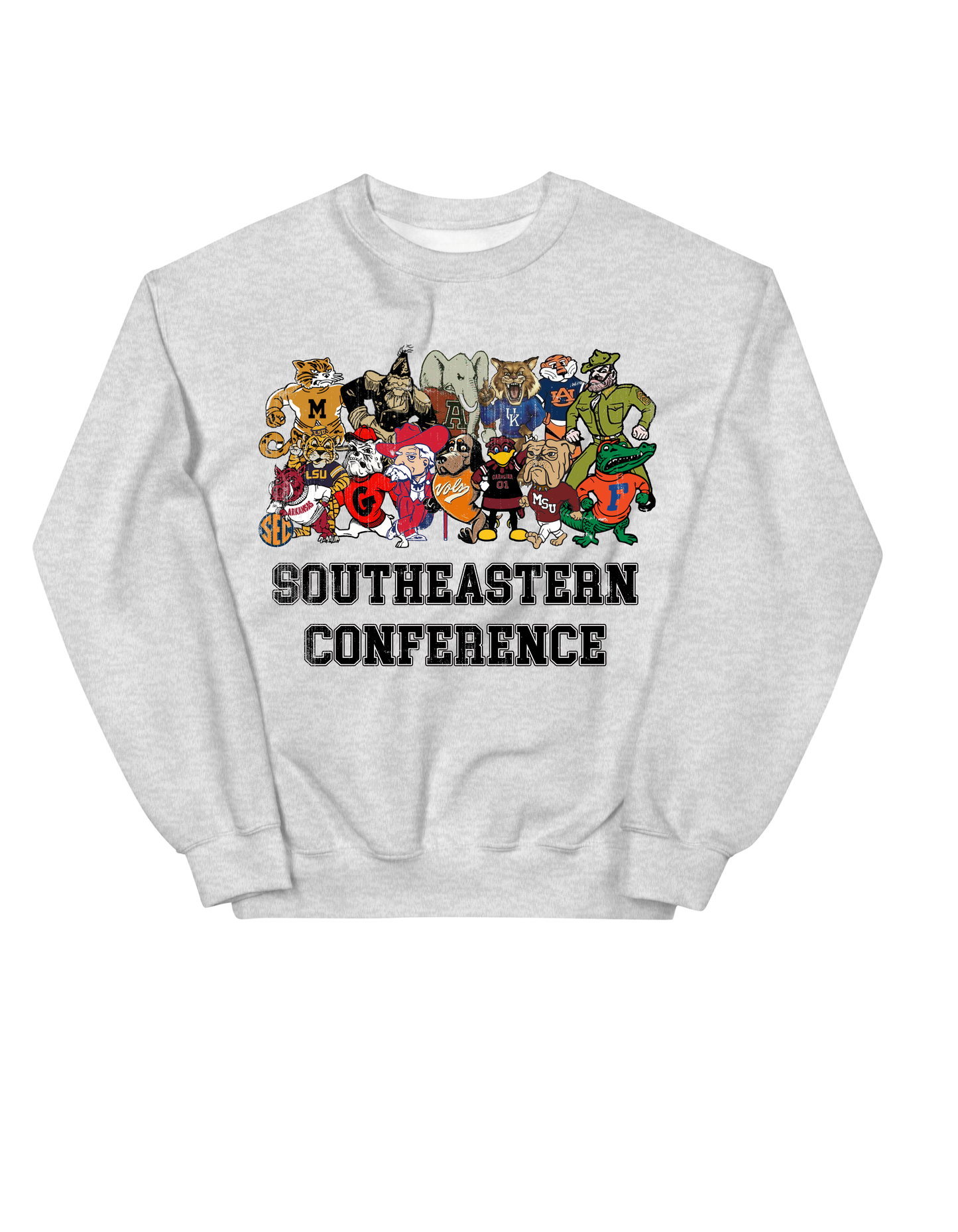 Original Vintage SEC College Mascots Graphic Sweatshirt