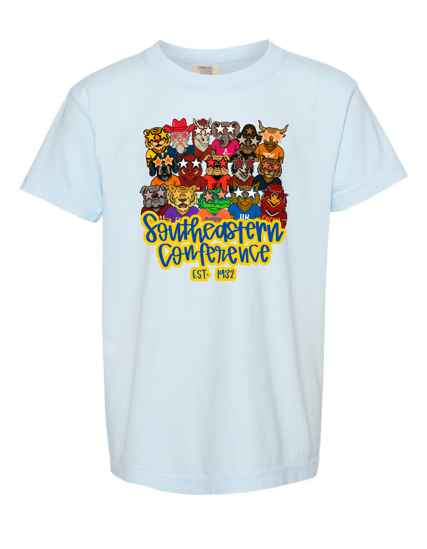 Trendy SEC Mascots Color Tee