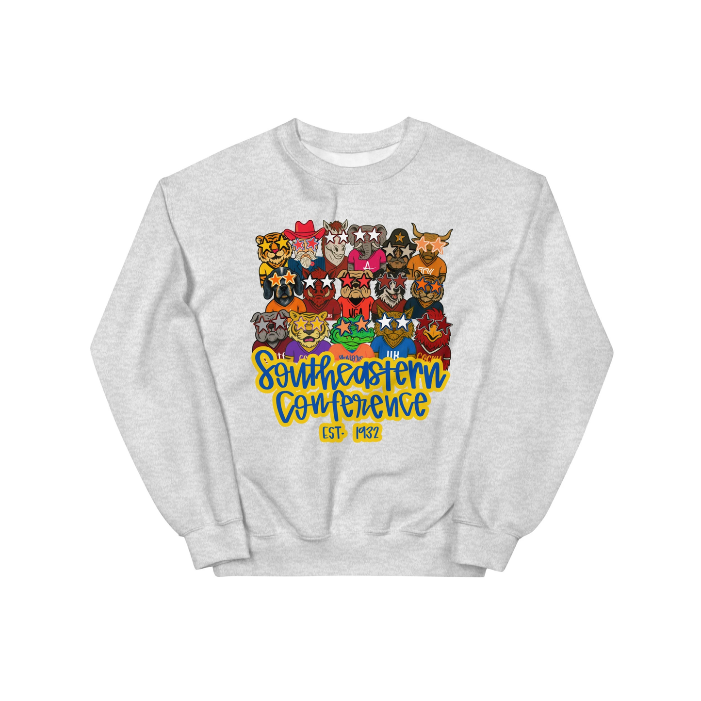 Trendy SEC Mascots Graphic Sweatshirt