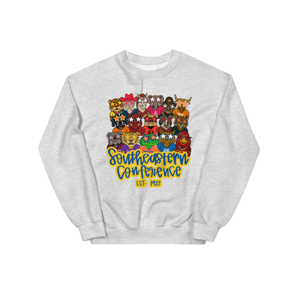 Trendy SEC Mascots Graphic Sweatshirt