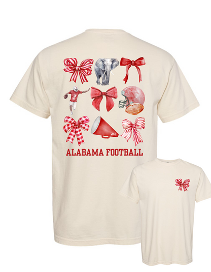 Jax and James Alabama Football Comfort Color Tee Ivory Southern Lifestyle Apparel