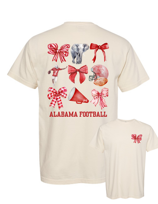 Crimson Football Comfort Color Tee