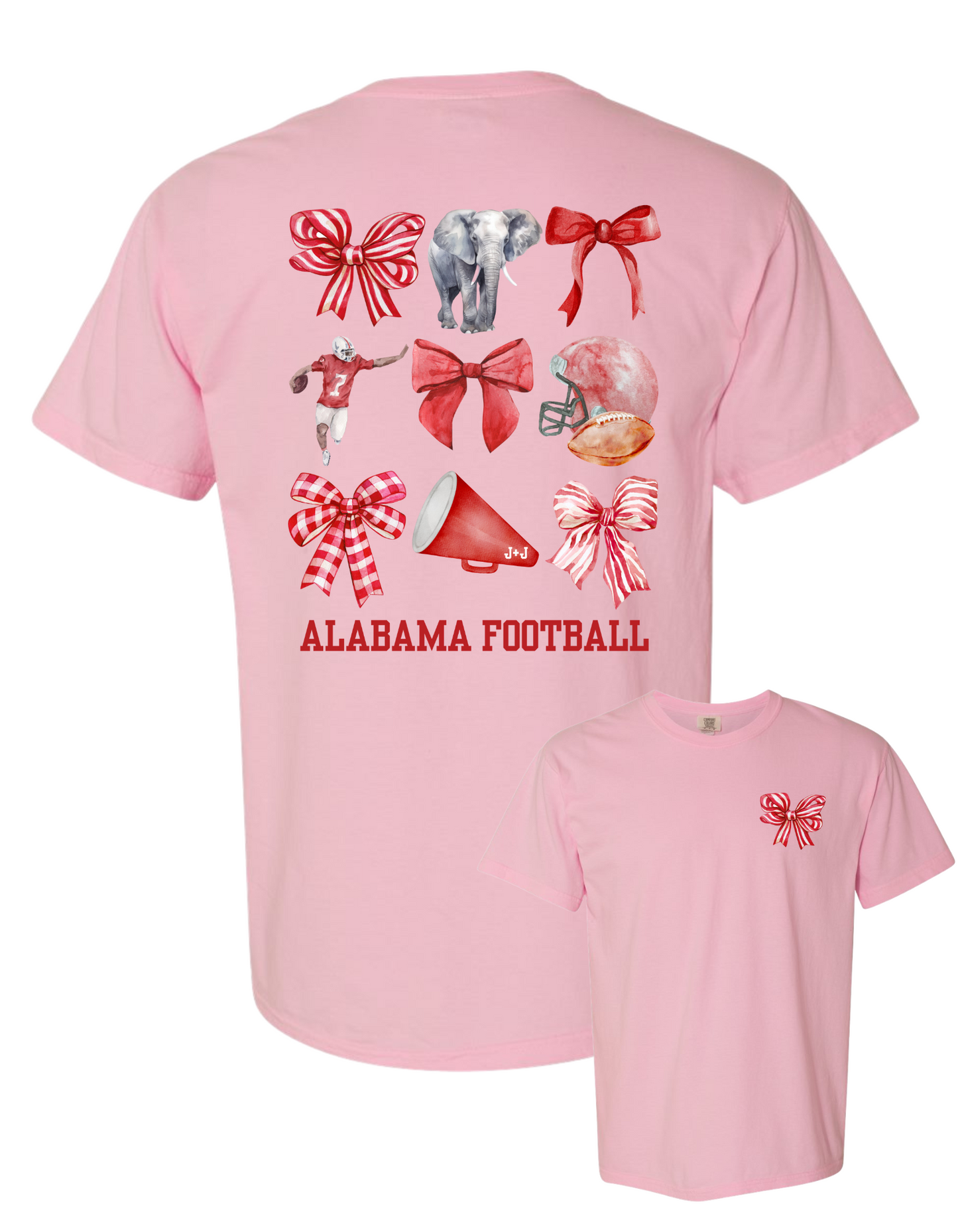 Crimson Football Comfort Color Tee