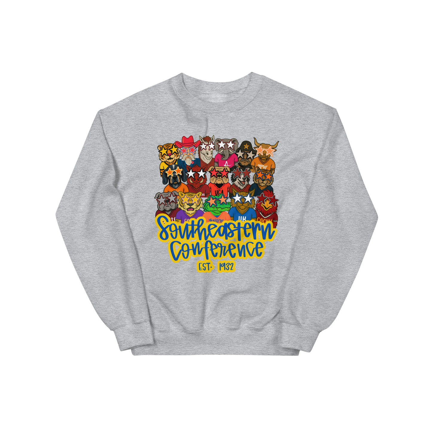 Trendy SEC Mascots Graphic Sweatshirt