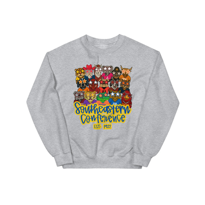 Trendy SEC Mascots Graphic Sweatshirt
