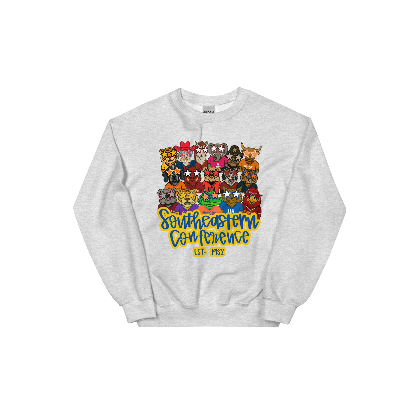 Jax and James Trendy SEC Mascots Sweatshirt Royal Blue Southern Lifestyle Apparel