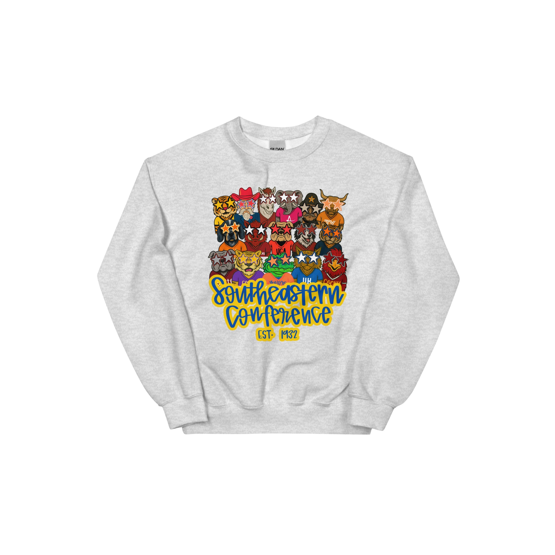 Jax and James Trendy SEC Mascots Sweatshirt Royal Blue Southern Lifestyle Apparel
