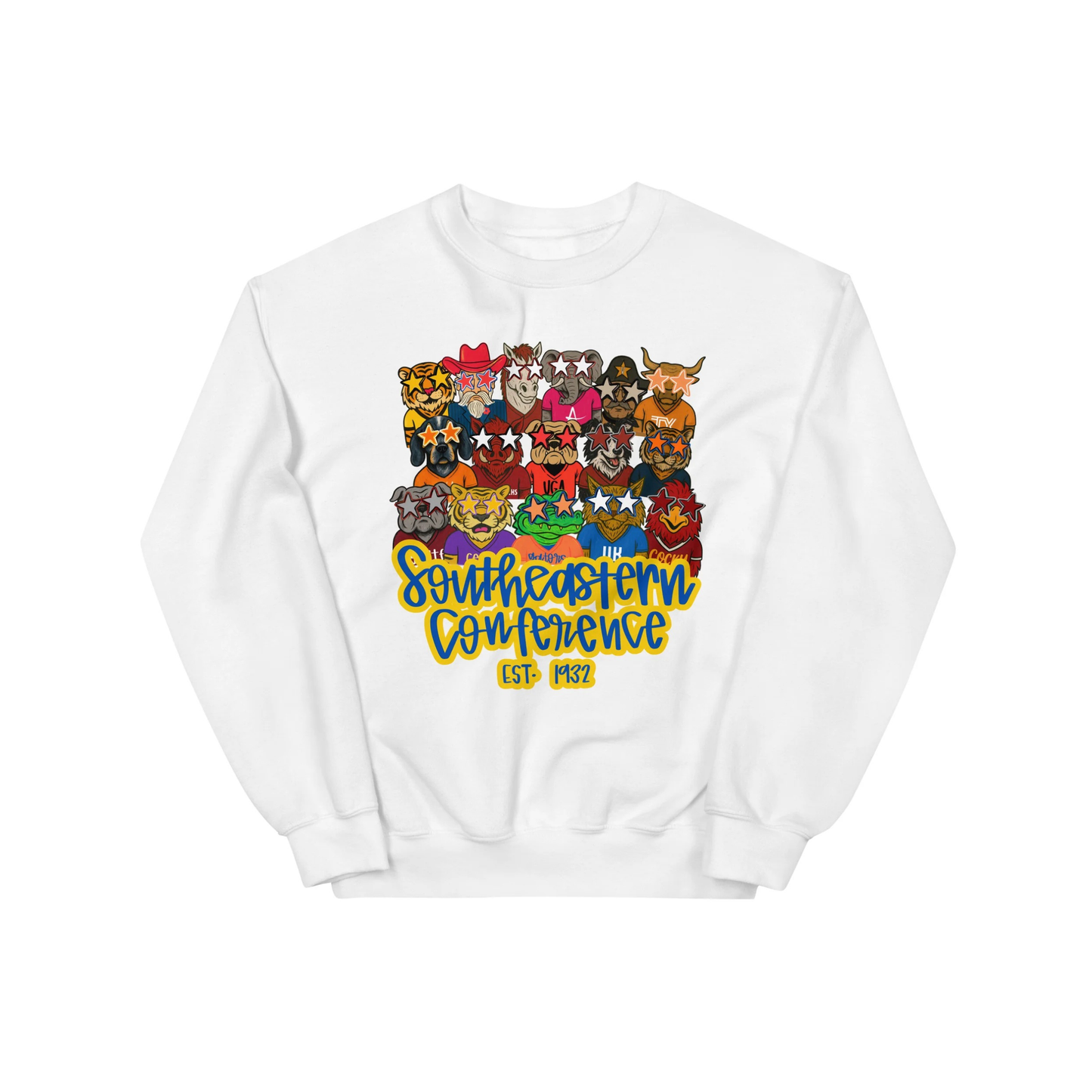 Trendy SEC Mascots Graphic Sweatshirt