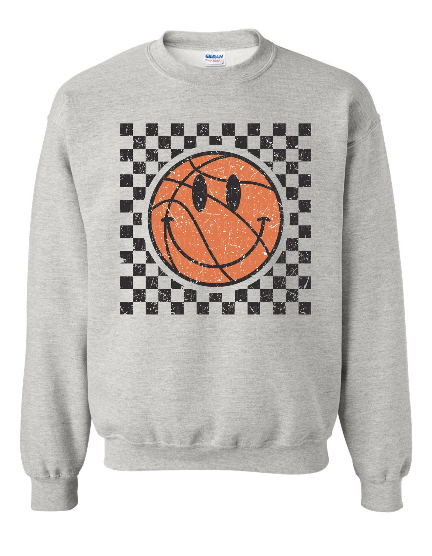 Retro Checkered Basketball Sweatshirt