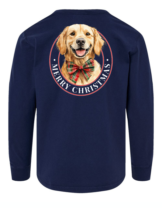 Christmas Gold Retriever Long Sleeve Specialty Tee