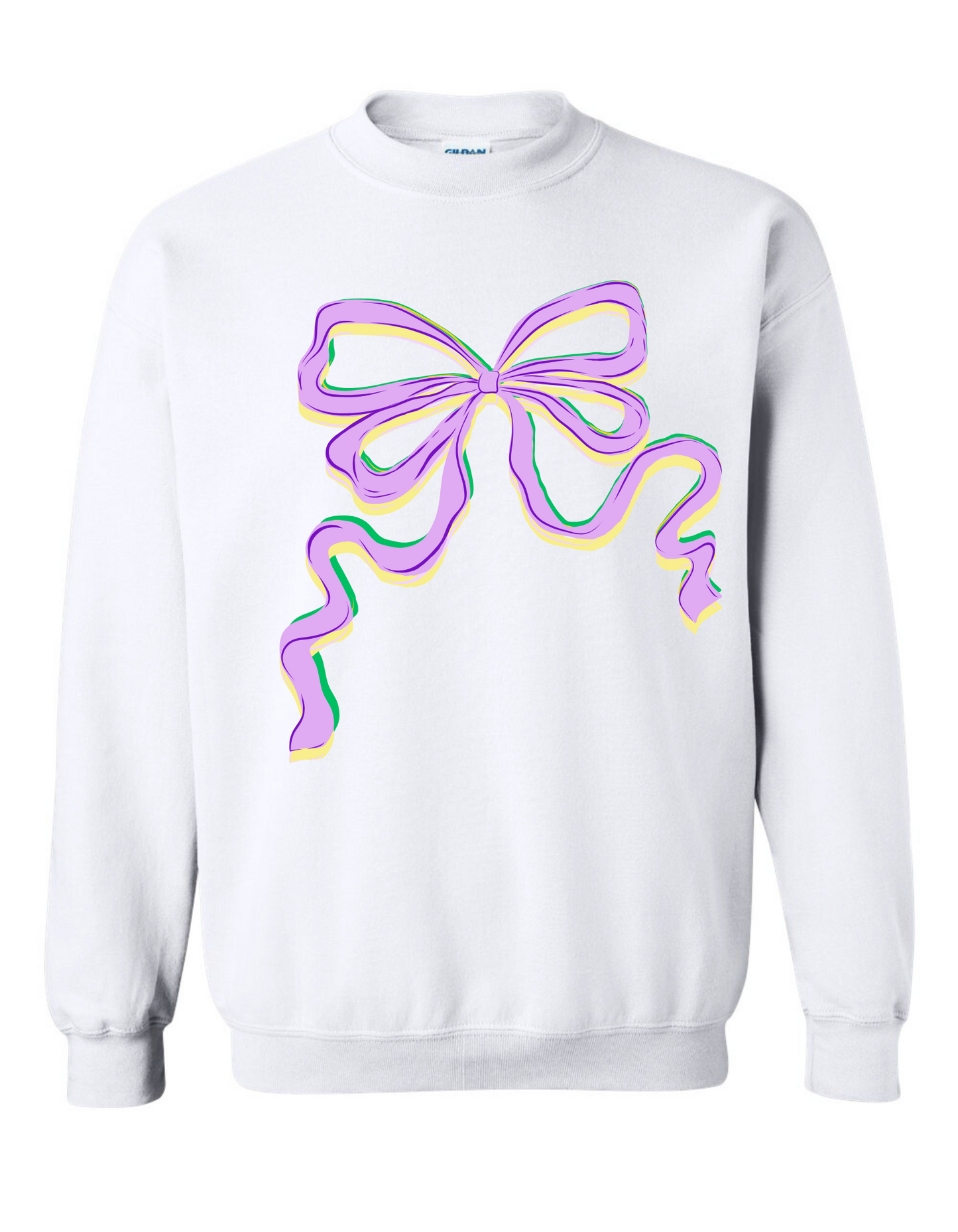 Mardi Gras Bow Sweatshirt