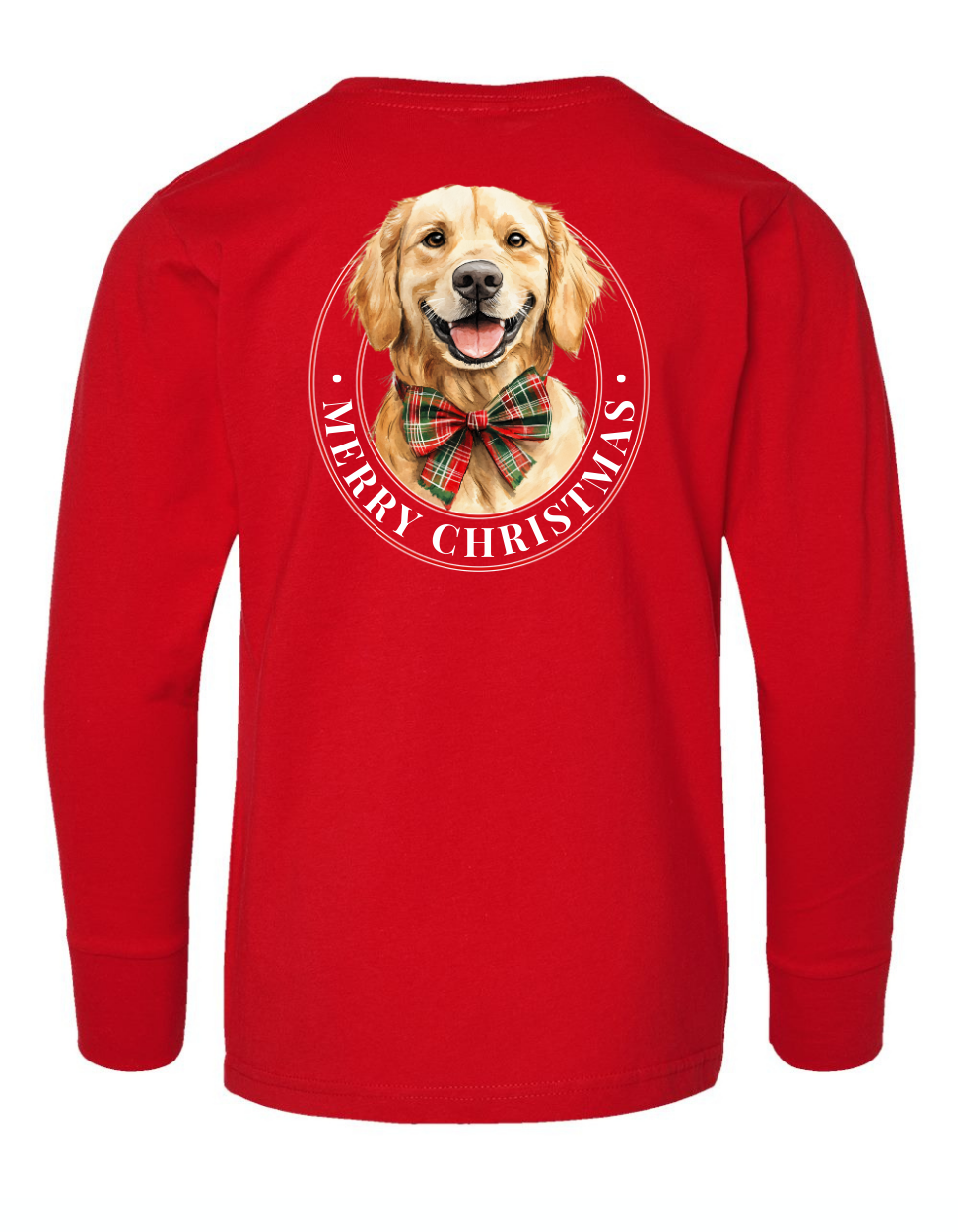 Christmas Gold Retriever Long Sleeve Specialty Tee