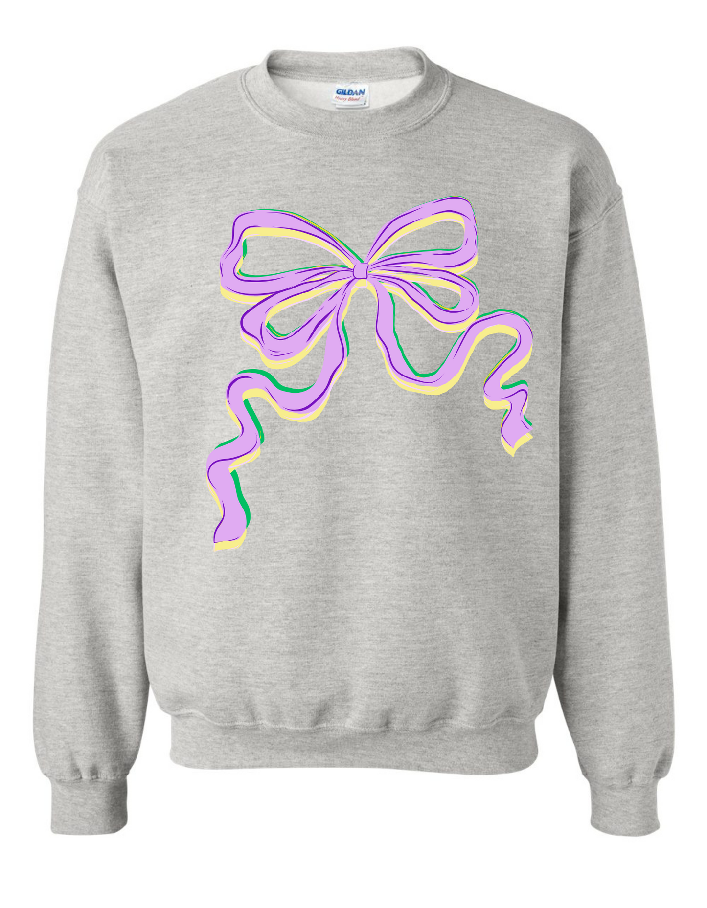 Mardi Gras Bow Sweatshirt