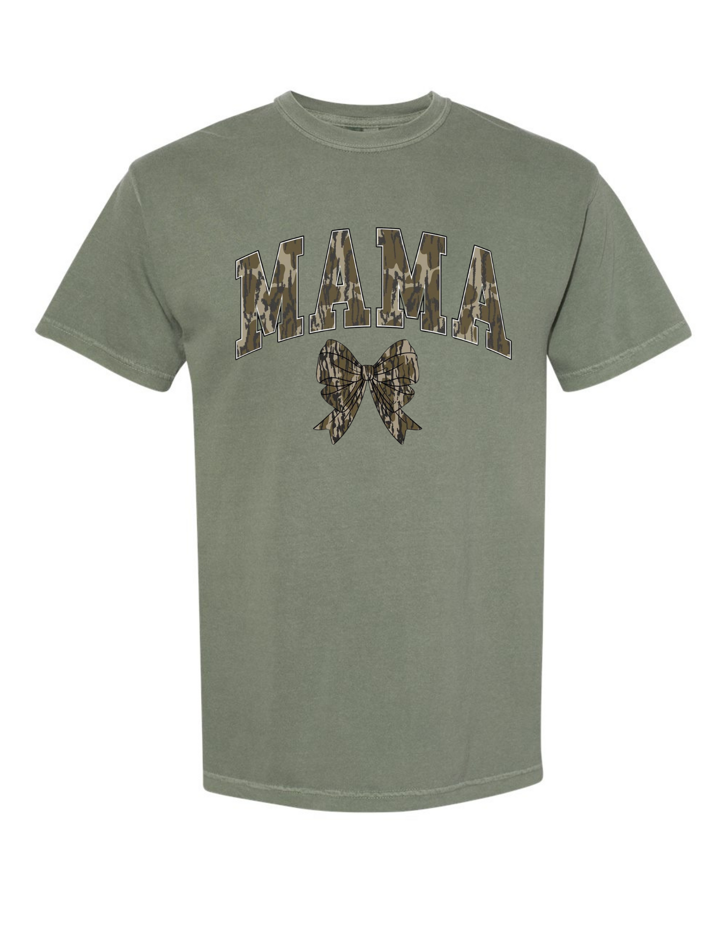 Mama Bottomland Camo Comfort Color Tee (Sweatshirts available)