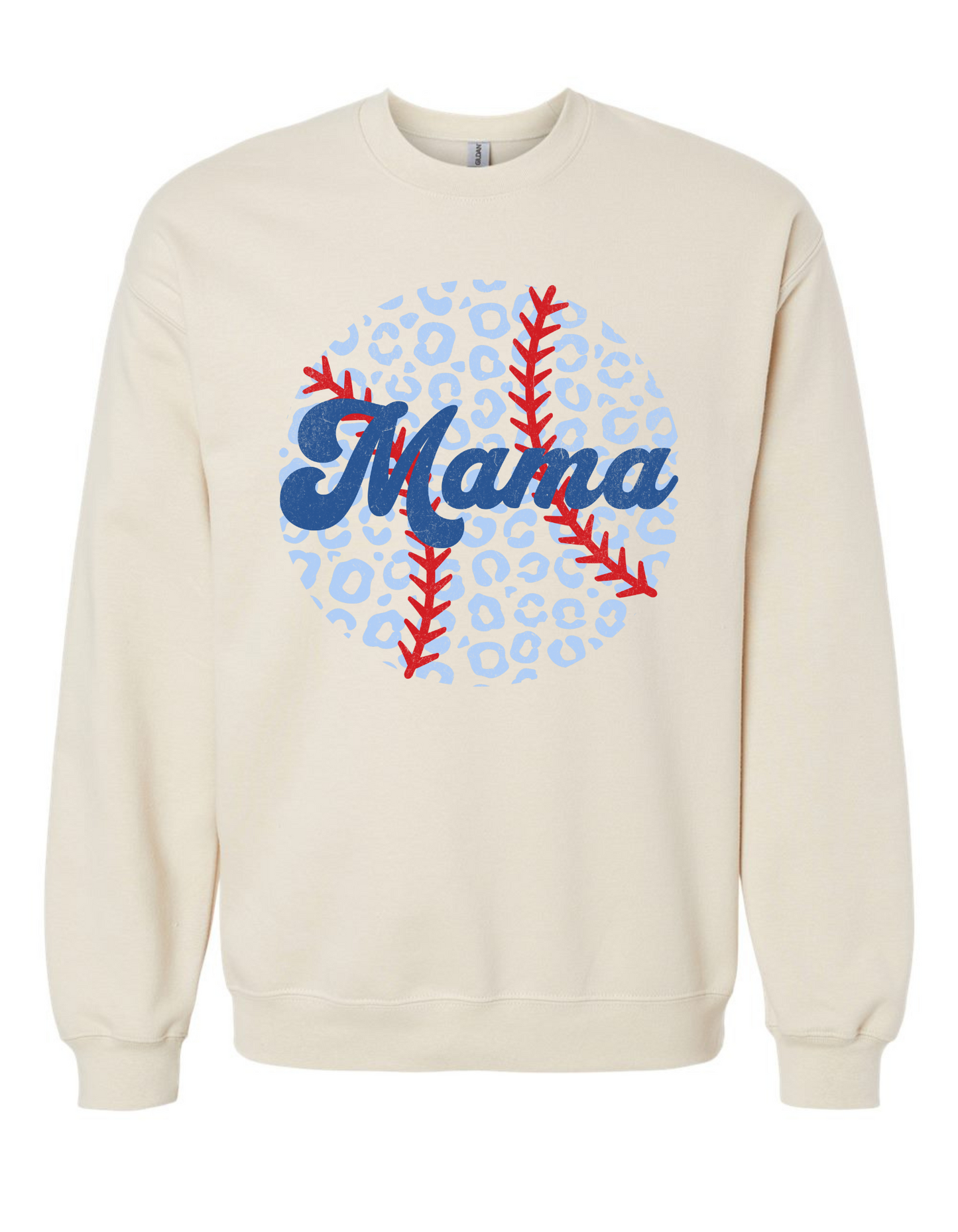 Baseball Cheetah Print Mama Sweatshirt and T-Shirt