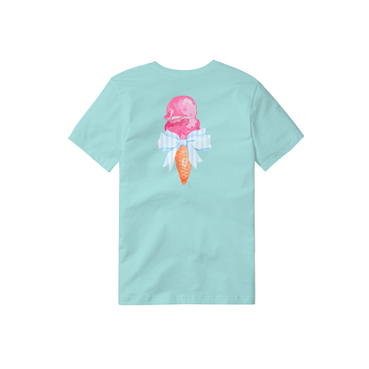 Jax and James Ice Cream with Bow Essential Tee Chill Southern Lifestyle Apparel