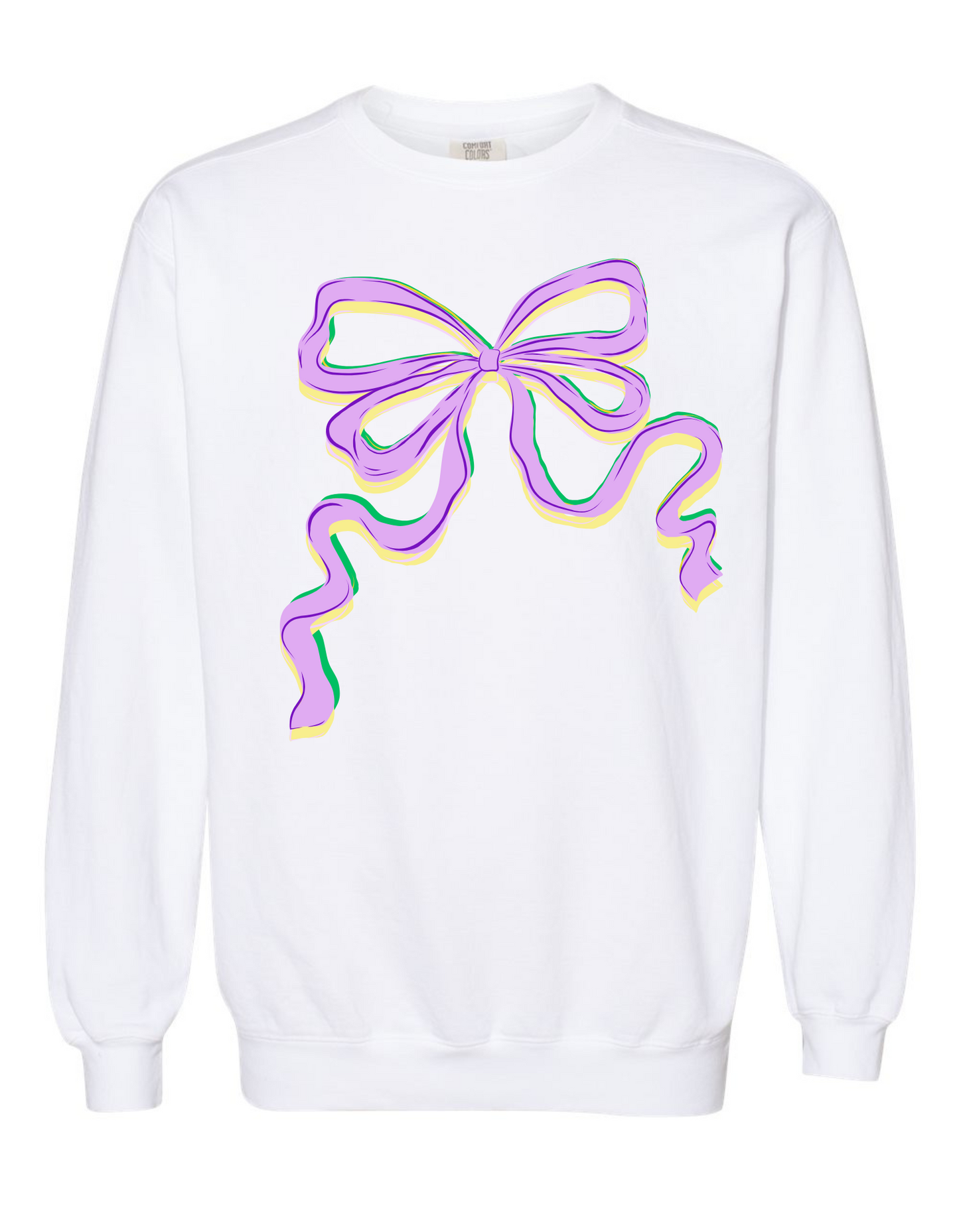 Mardi Gras Bow Sweatshirt