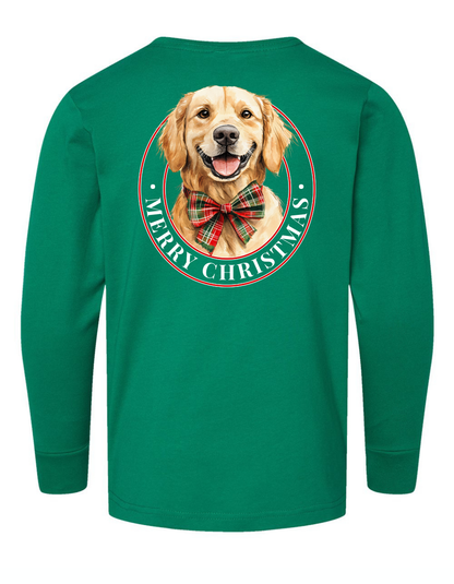 Christmas Gold Retriever Long Sleeve Specialty Tee