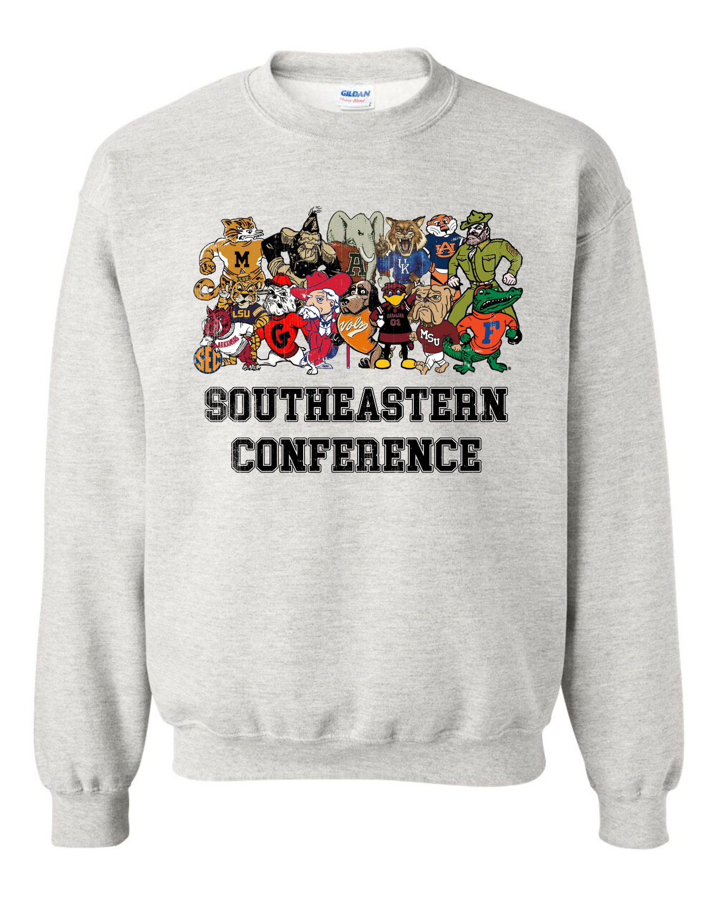 Vintage SEC College Mascot Gildan Sweatshirts