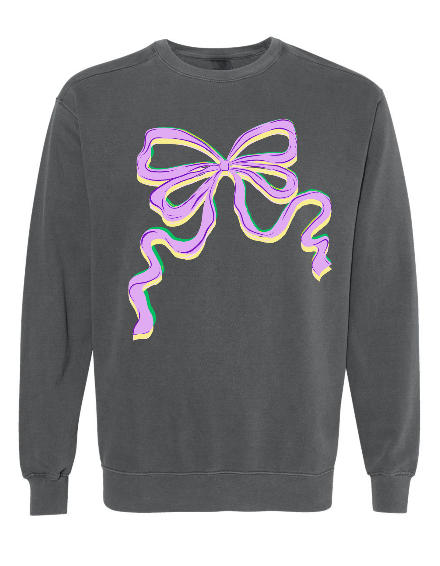 Mardi Gras Bow Sweatshirt