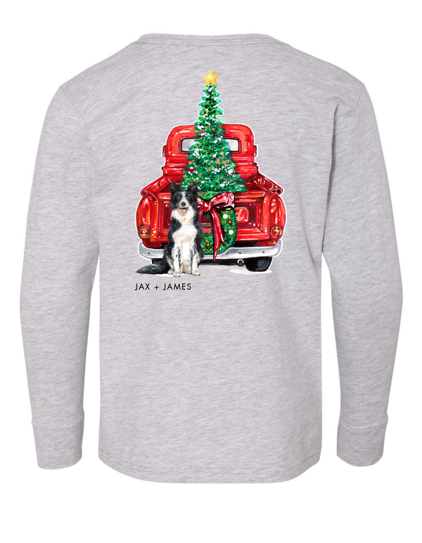 Christmas Dog + Truck Long Sleeve Specialty Tee