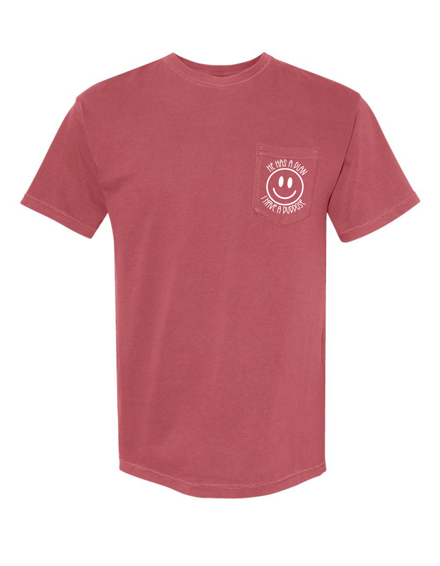 He has I plan, I have a Purpose Pocket Comfort Color Tee