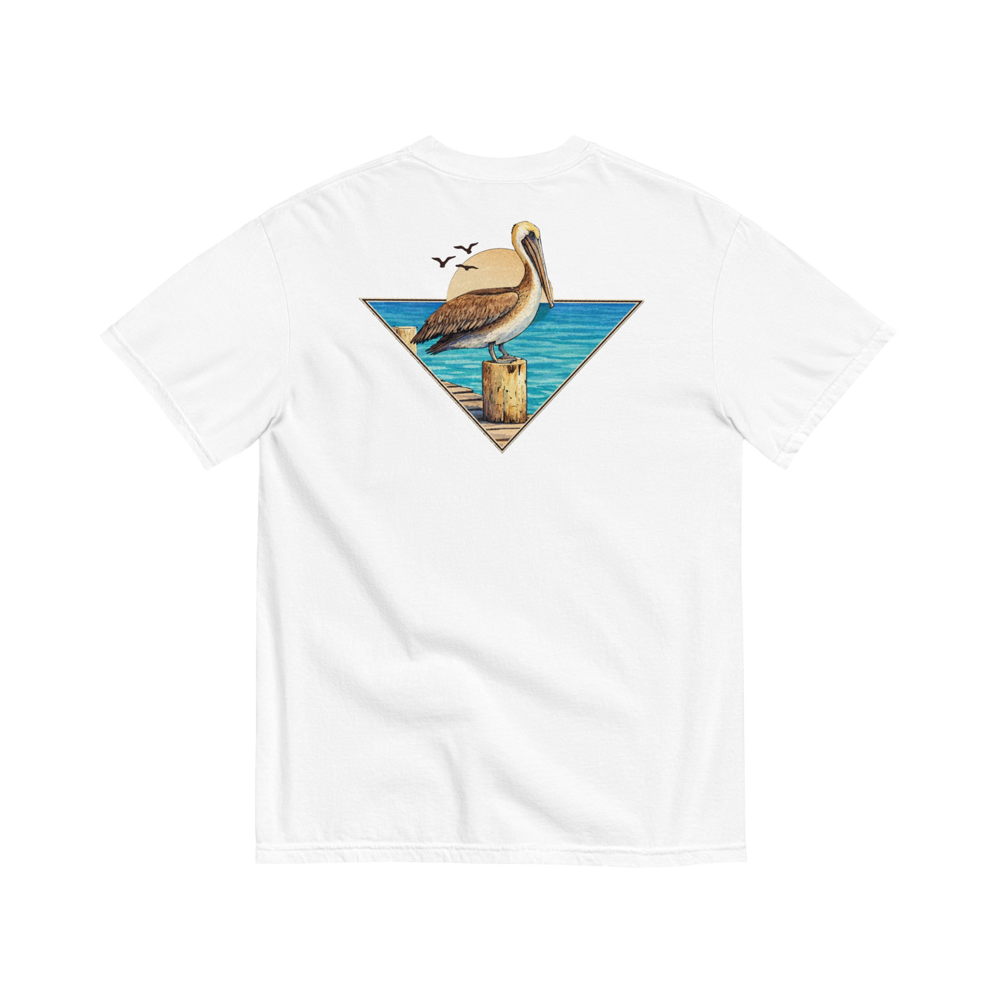 Jax and James Coastal Pelican Tee White Southern Lifestyle Apparel