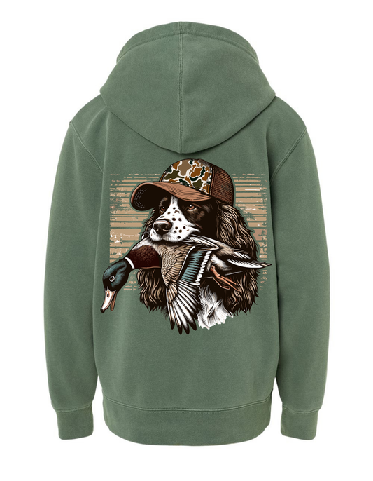 Duck Hunting Boykin Spaniel Hooded Sweatshirt