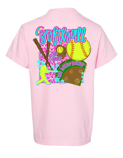 Preppy Softball Comfort Color Tee