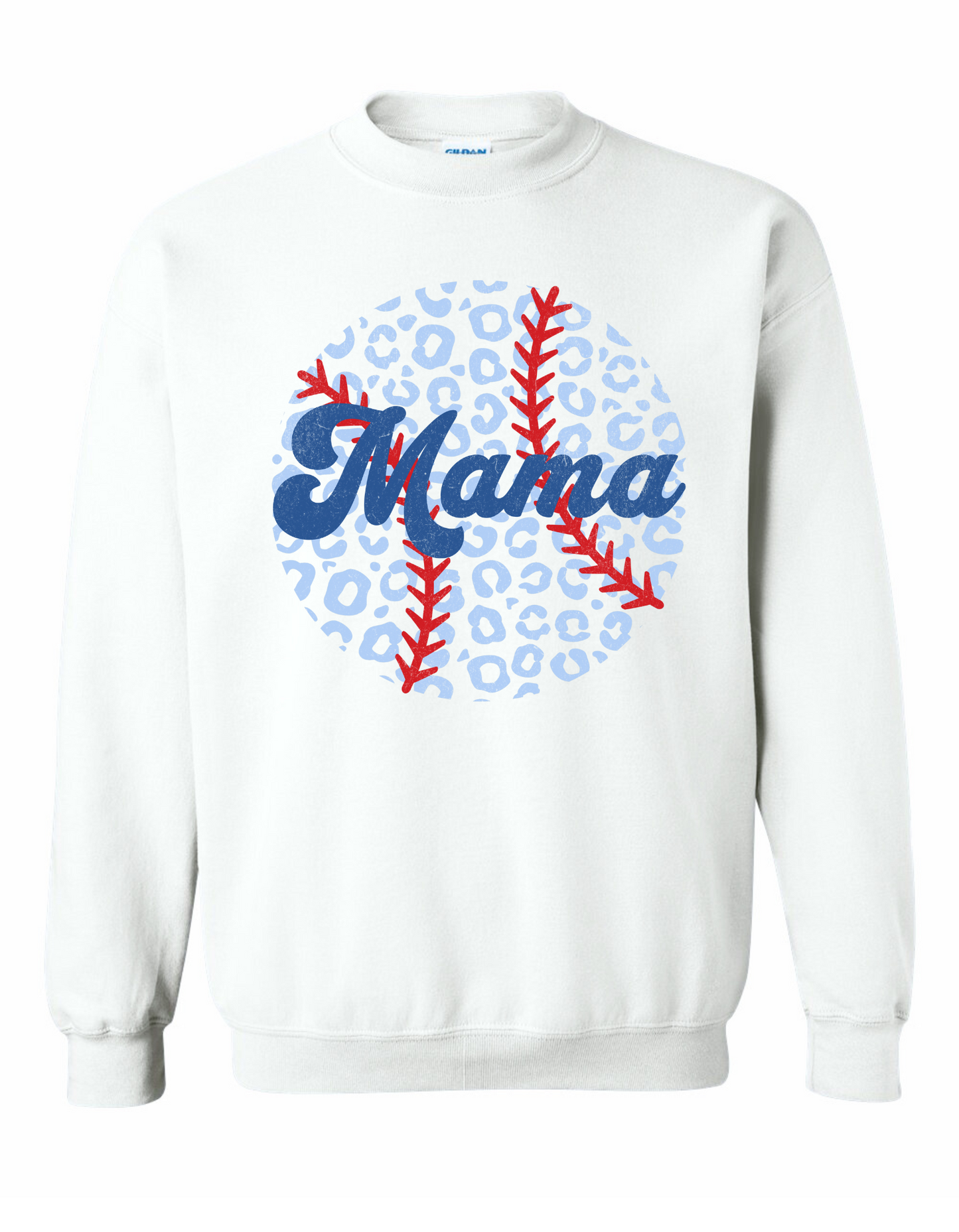 Baseball Cheetah Print Mama Sweatshirt and T-Shirt