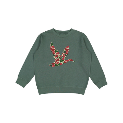 Camo Duck Silhouette Christmas Graphic Sweatshirt