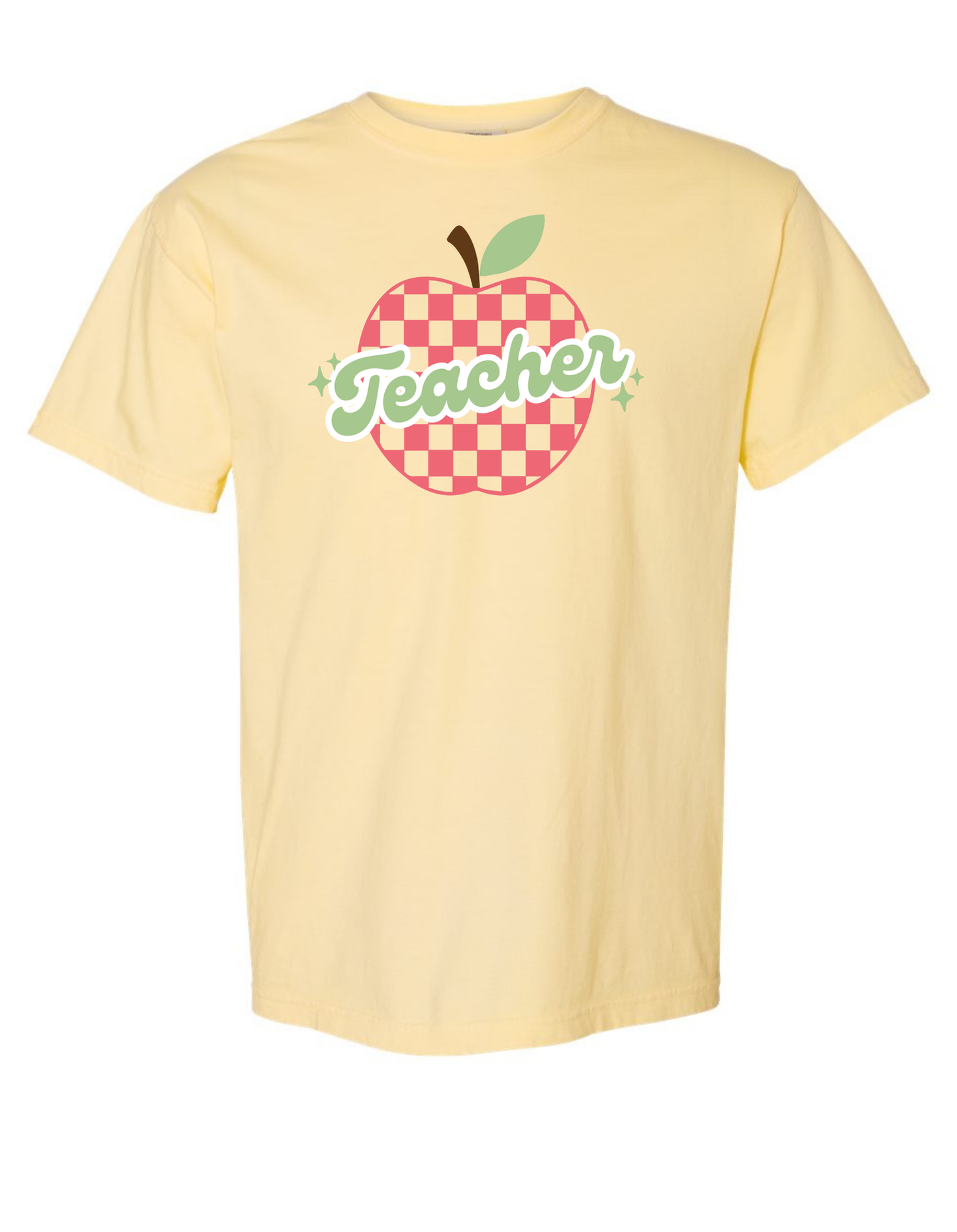 Custom Apple Check Comfort Color Tee