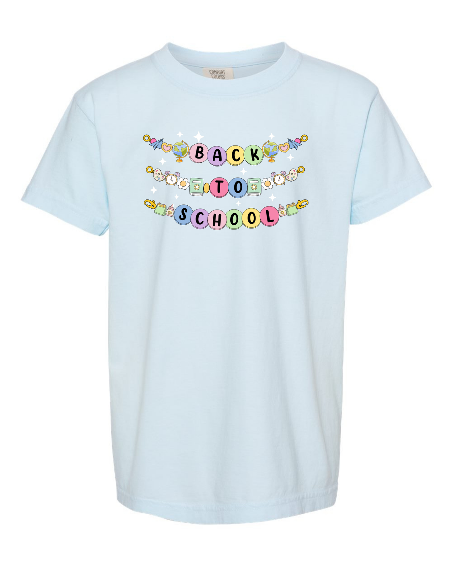 Jax and James Back to School Friendship Bracelet Comfort Color Tee Chambray Southern Lifestyle Apparel
