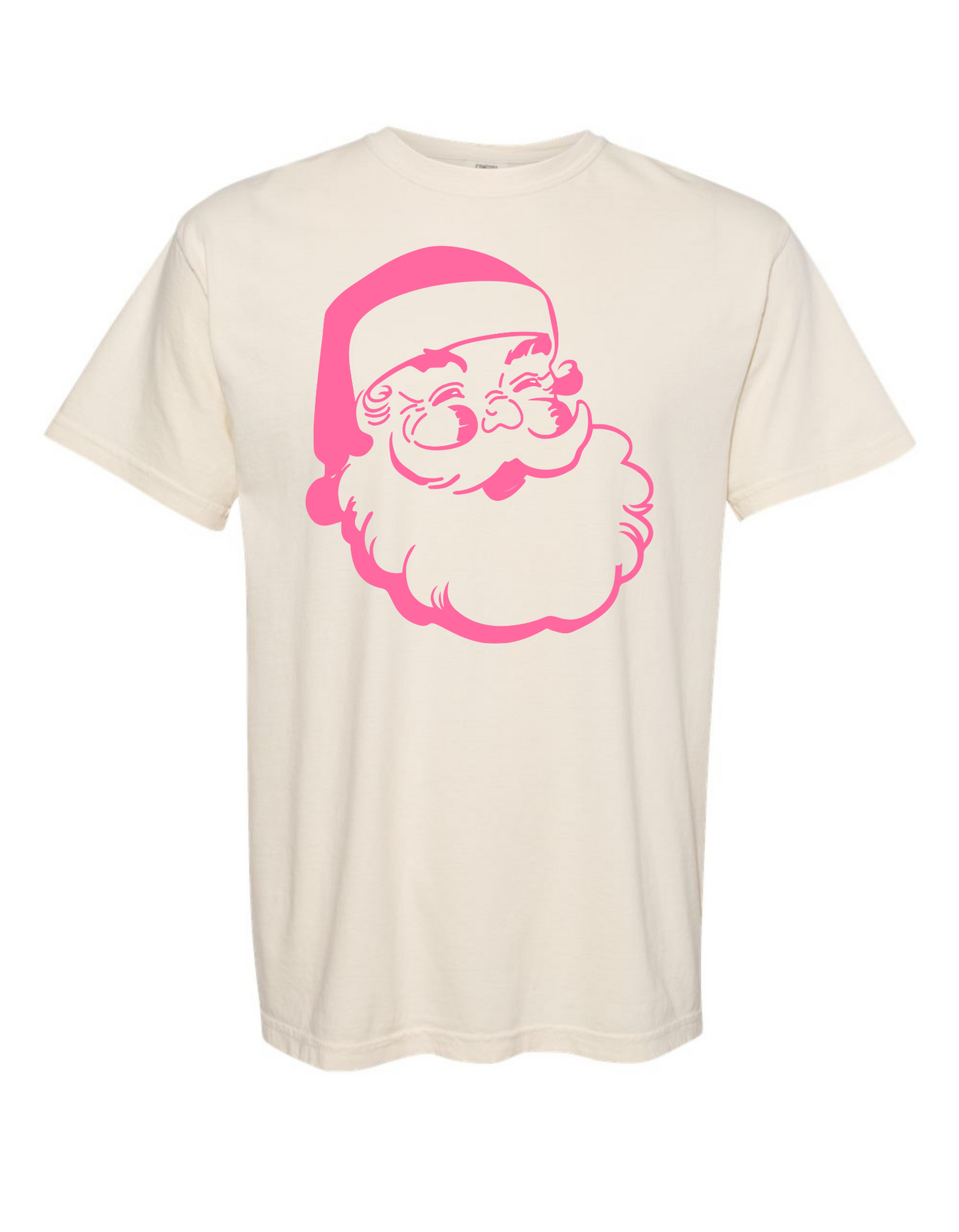 Simple Pink Santa Comfort Color Tee