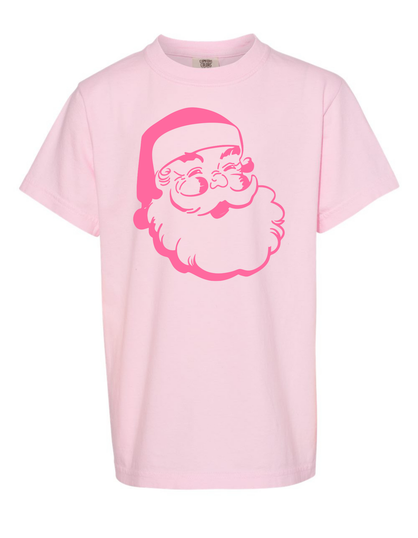 Simple Pink Santa Comfort Color Tee