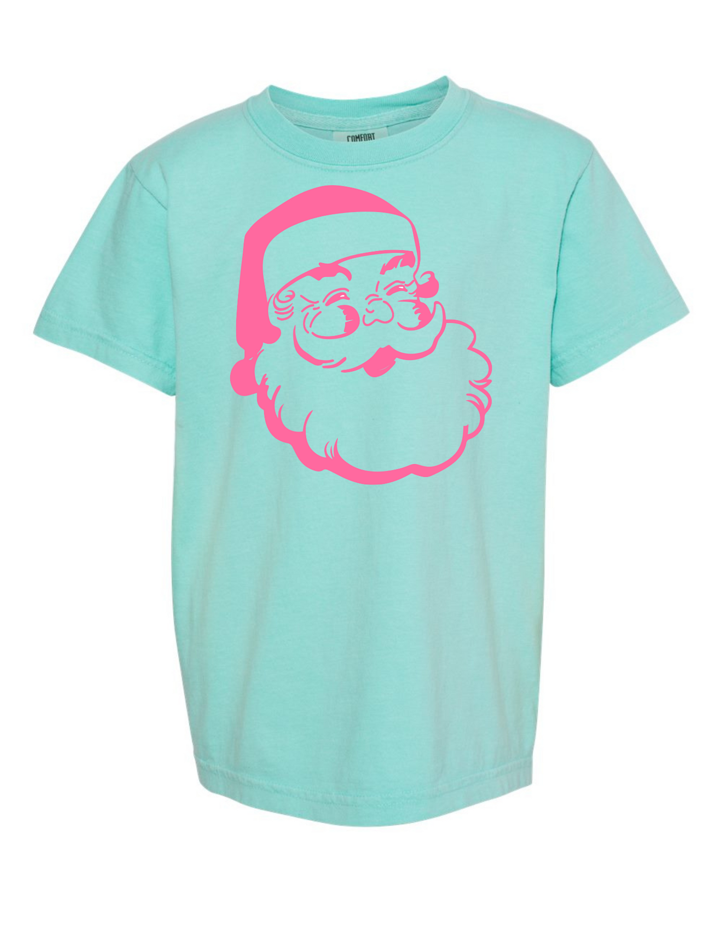 Simple Pink Santa Comfort Color Tee