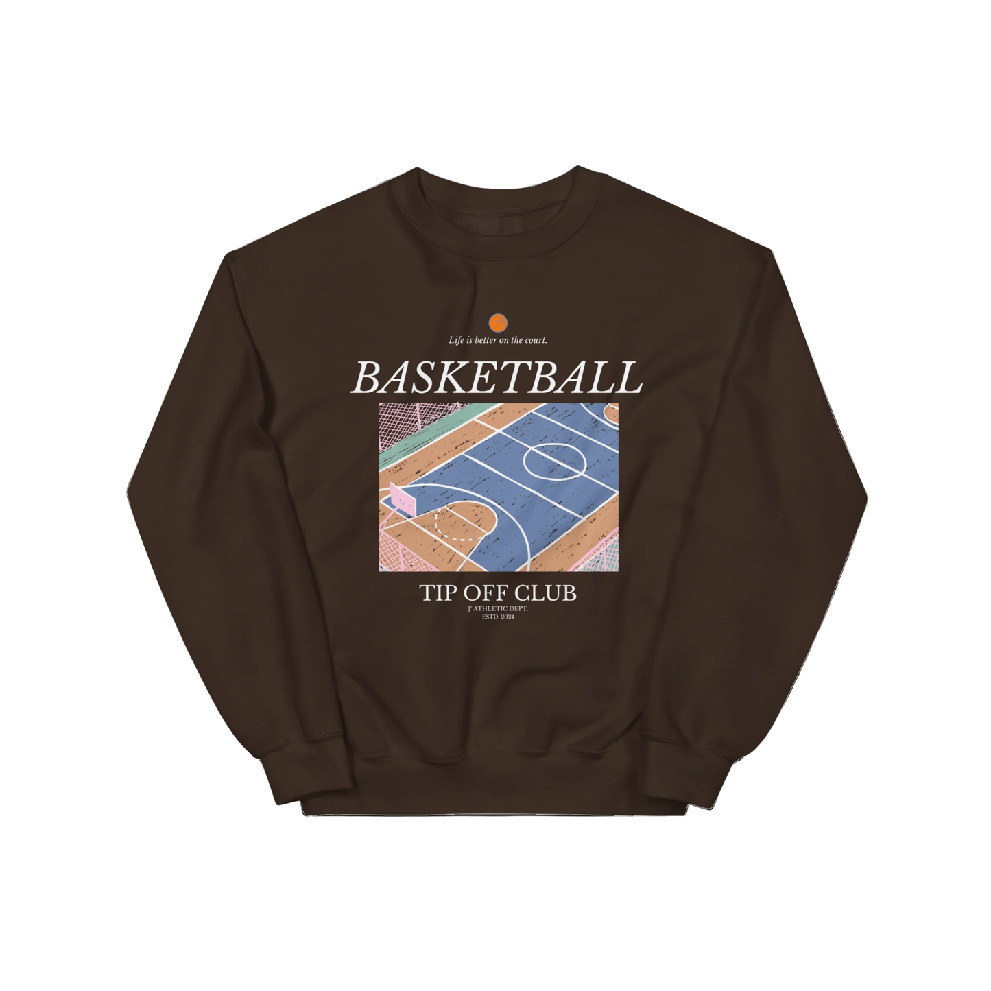 Basketball Tip Off Club Graphic Sweatshirt