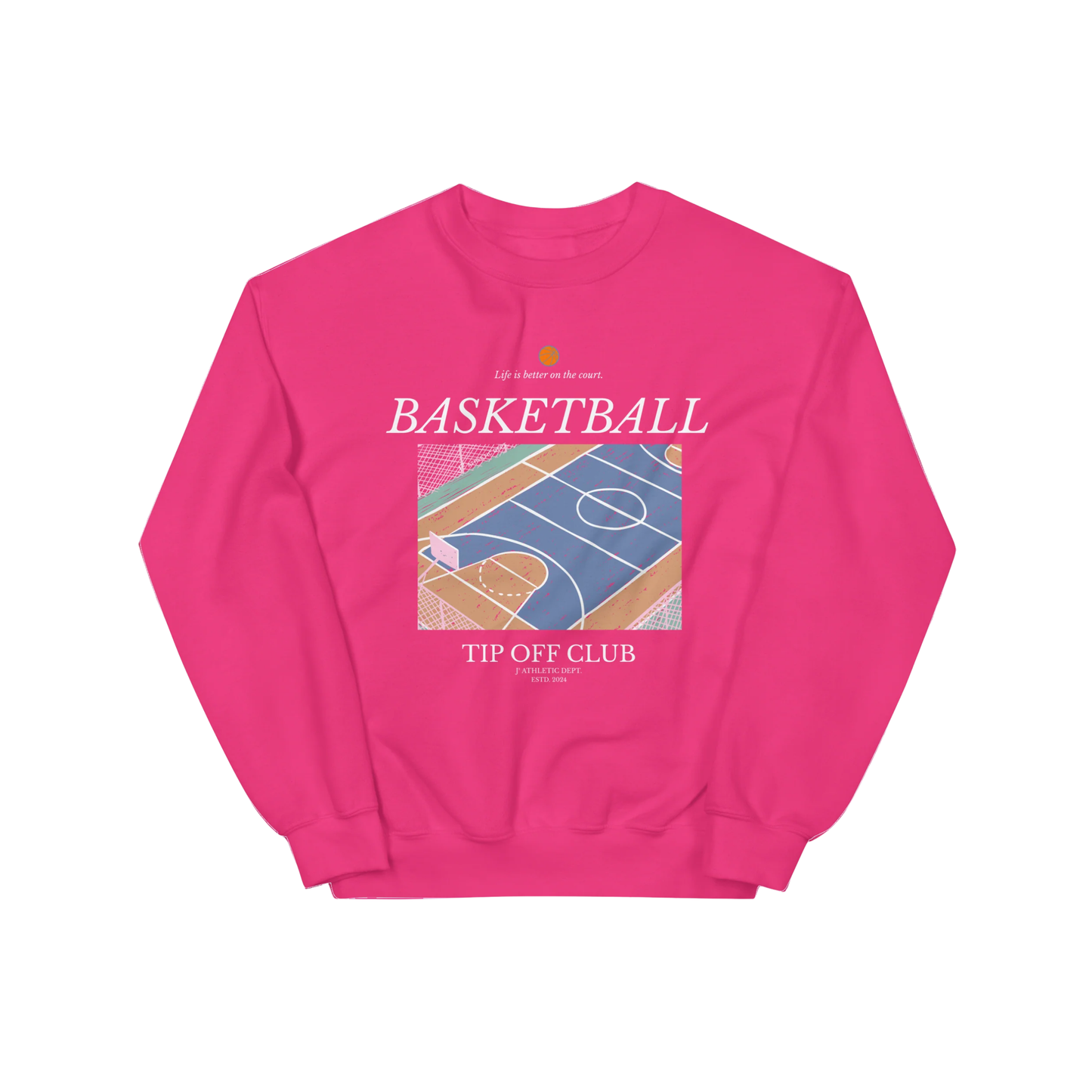 Basketball Tip Off Club Graphic Sweatshirt