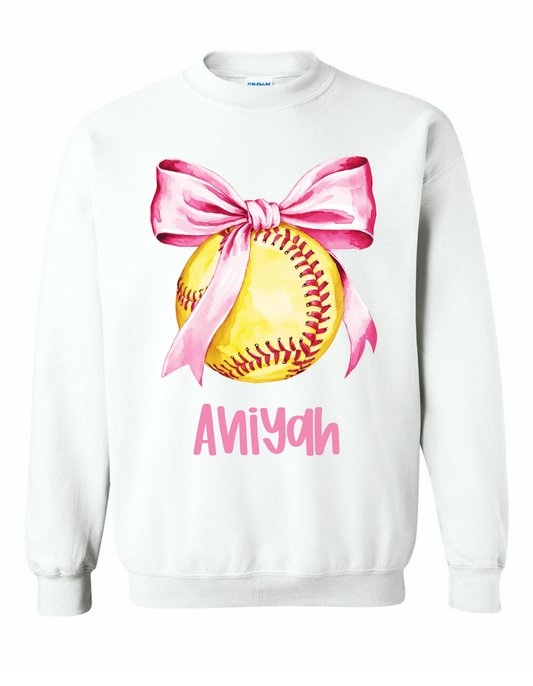 Coquette Softball Sweatshirt